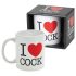 I Love Cock - črna skodelica