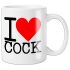 I Love Cock - črna skodelica