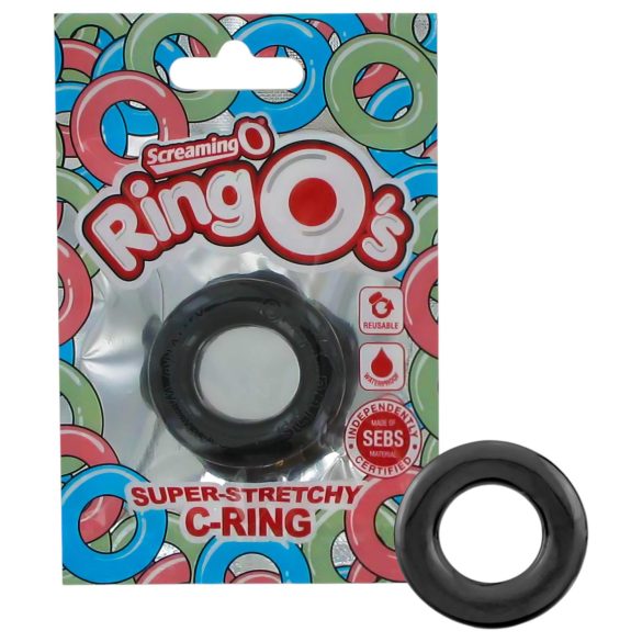 Screaming O - silikonski obroček za penis (črn)