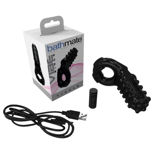 Bathmate - vibracijski erekcijski obroč - z vibracijo, črn