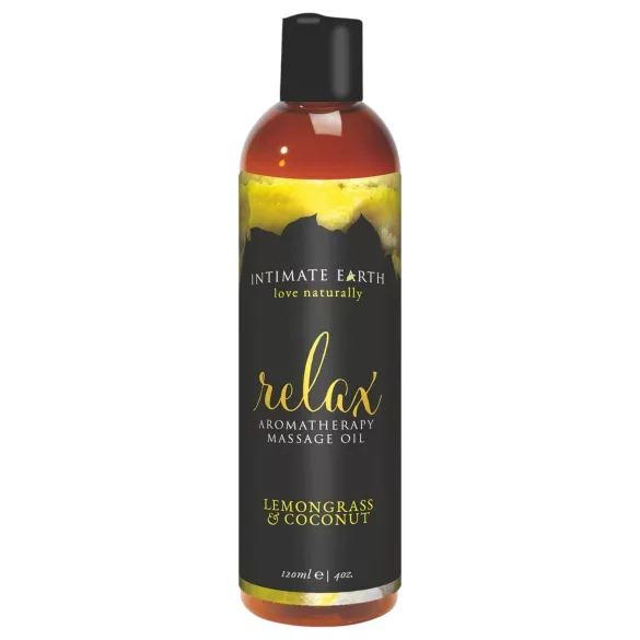 Intimate Earth Relax - masažno olje - limonska trava kokos - 120 ml