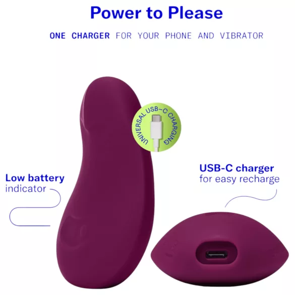 Dame Pom - polnilni vibrator za klitoris (vijoličen)
