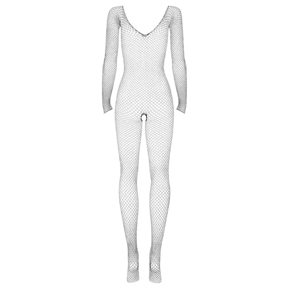 Obsessive - dolgi rokavi mrežasti catsuit - odprt kroj - črna (S-L)