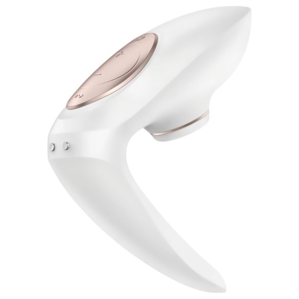 Satisfyer Pro 4 Couples - vibrator za pare z zračnimi valovi - polnilni - bel