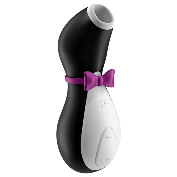 Satisfyer Penguin - polnilni vibrator za klitoris - vodoodporen - črno-bel