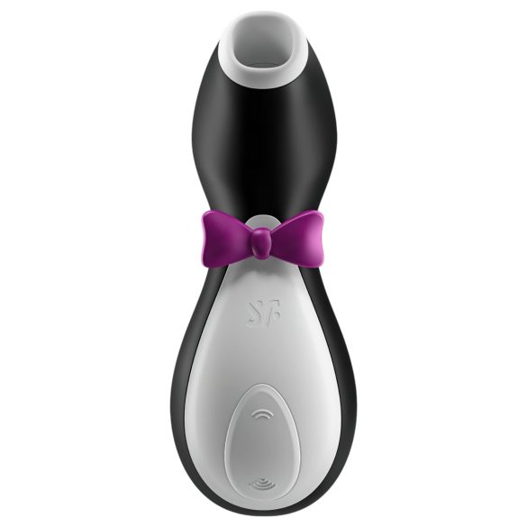 Satisfyer Penguin - polnilni vibrator za klitoris - vodoodporen - črno-bel