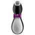Satisfyer Penguin - polnilni vibrator za klitoris - vodoodporen - črno-bel