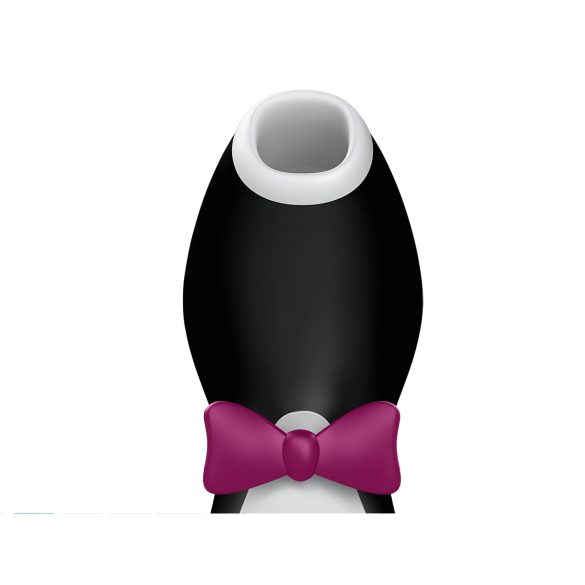 Satisfyer Penguin - polnilni vibrator za klitoris - vodoodporen - črno-bel
