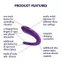 Satisfyer Double Classic - vodoodporen, polnilni parni vibrator (vijolična)