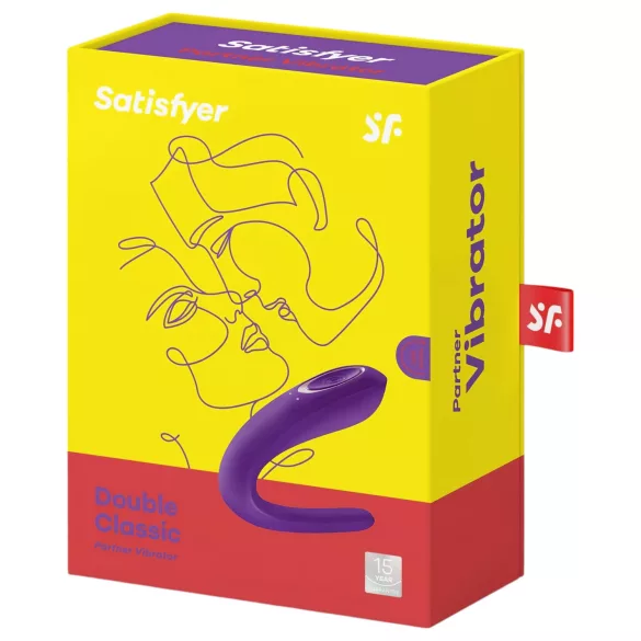 Satisfyer Double Classic - vodoodporen, polnilni parni vibrator (vijolična)