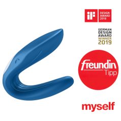 Satisfyer Dvojni Kit - 2-motorski parni vibrator (moder)