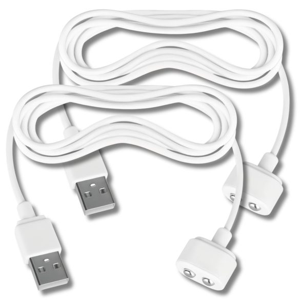Satisfyer - magnetni USB polnilni kabel - 2 kosa (bela)