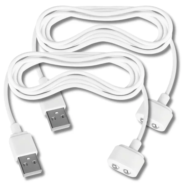 Satisfyer - magnetni USB polnilni kabel - 2 kosa - bela