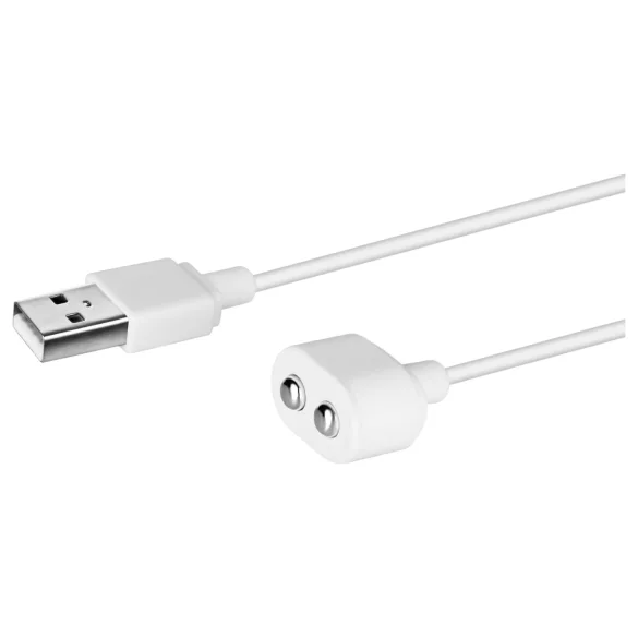 Satisfyer - magnetni USB polnilni kabel - 2 kosa - bela