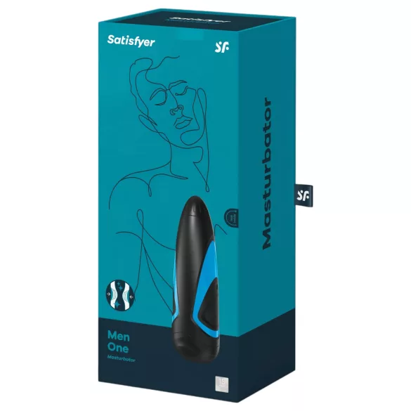 Satisfyer Men One - masturbator s sesanjem - modro-črn