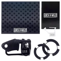   LOCK A WILLY - penisna kletka - silikon - črna - s ključavnico