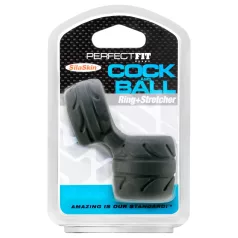   Perfect Fit - SilaSkin obroček za penis in raztegovalo za moda (črn)