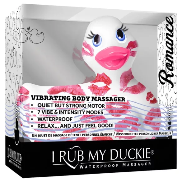 My Duckie Romance 2.0 - vodoodporen vibrator za klitoris (belo-rožnat)