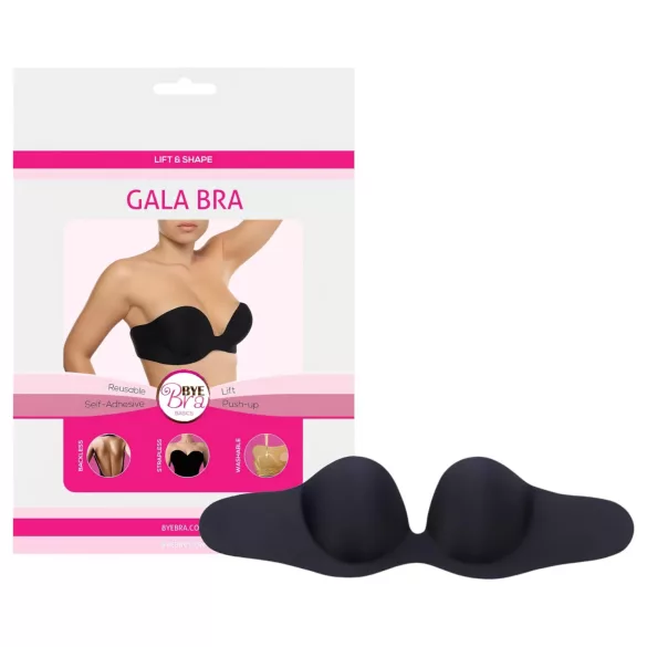 Bye Bra - push up nedrček - neviden - črna