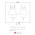 Obsessive - babydoll in tangice - čipka - bela - L/XL