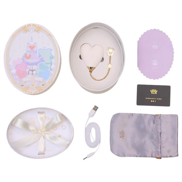 ZALO Baby Heart - pametni vodoodporni vibrator za klitoris (bela)