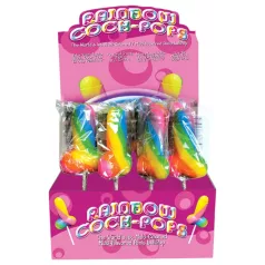   Rainbow Cock Pop - lizika v obliki penisa (85 g) - sadnega okusa