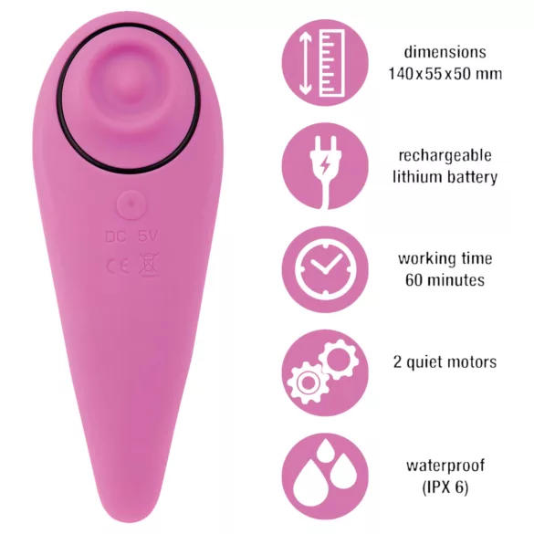FEELZTOYS - vibrator za klitoris 2v1 - akumulatorski, roza