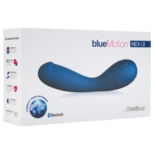 OHMIBOD Bluemotion Nex 2 - pametni polnilni vibrator za G-točko (modra)