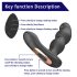 Aixiasia Hiross - črni rotacijski analni vibrator