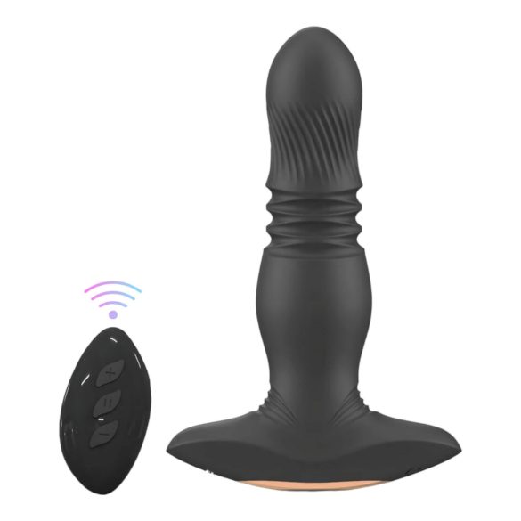 Aixiasia Roy - polnilni, brezžični analni vibrator (črna)