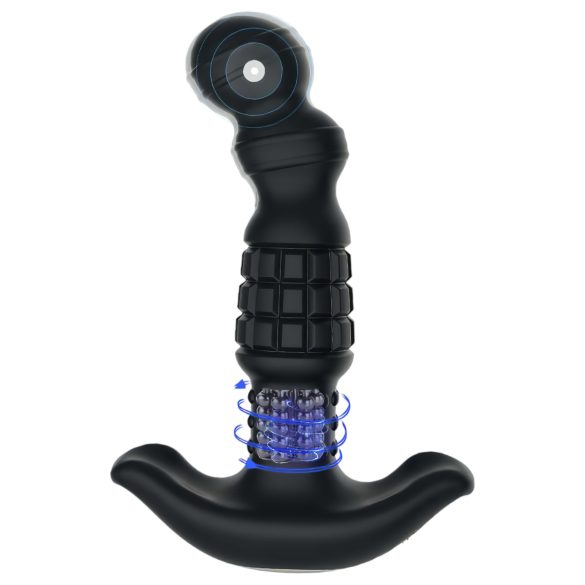 Aixiasia Abake - rotacijski analni vibrator (črn)