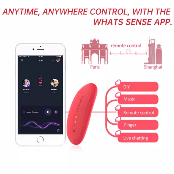 Magic Motion - vibrator za klitoris - vodoodporen - koralna