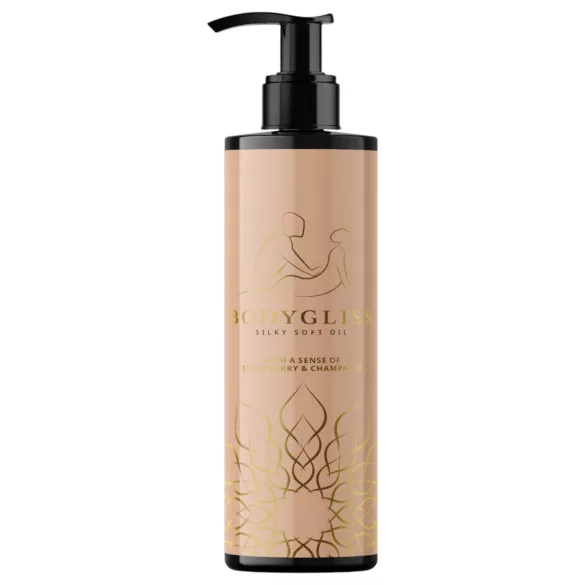 Bodygliss - masažno olje in lubrikant - jagoda - 150 ml