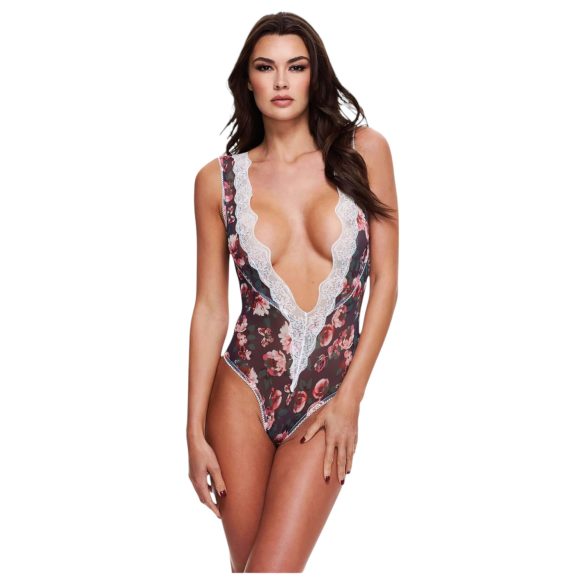 Baci - cvetlično čipkasto bodi - M/L