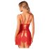 Obsessive Claussica - babydoll in tangice (rdeča) - XL/XXL