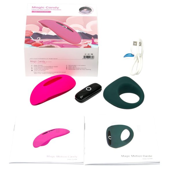 Magic Motion - vibrator za pare set - roza zelena