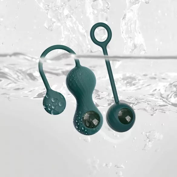 Magic Motion Crystal Duo - aplikacijo upravljane vibracijske gejša kroglice (zelene)