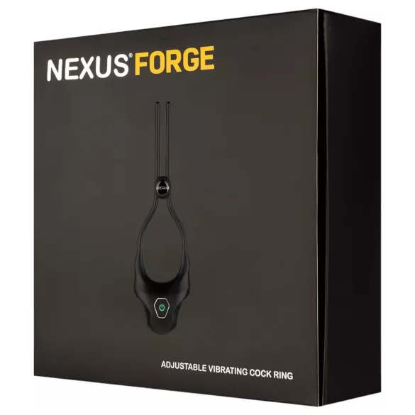 Nexus Forge - vibracijski obroč za penis - nastavljiv - črna