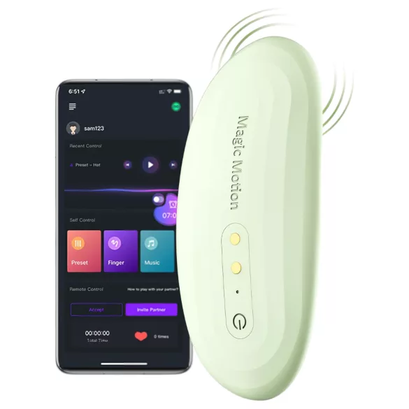 Magic Motion Nyx - nosljiv hlačni vibrator z upravljanjem prek aplikacije (zelen)