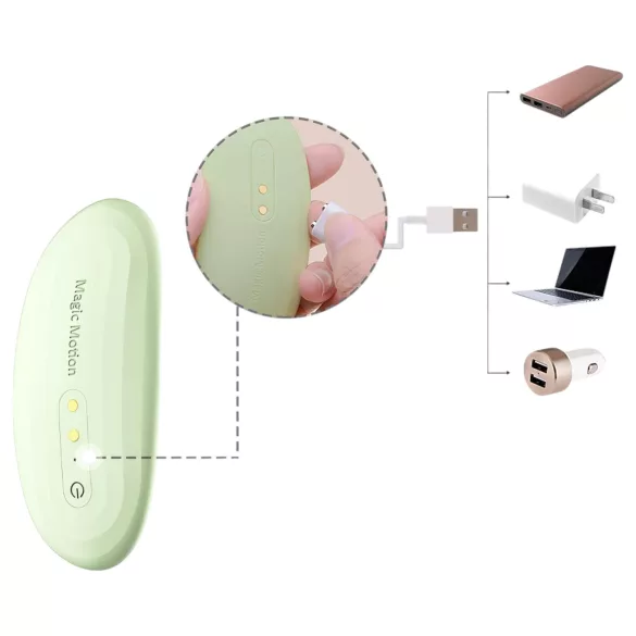 Magic Motion Nyx - nosljiv hlačni vibrator z upravljanjem prek aplikacije (zelen)