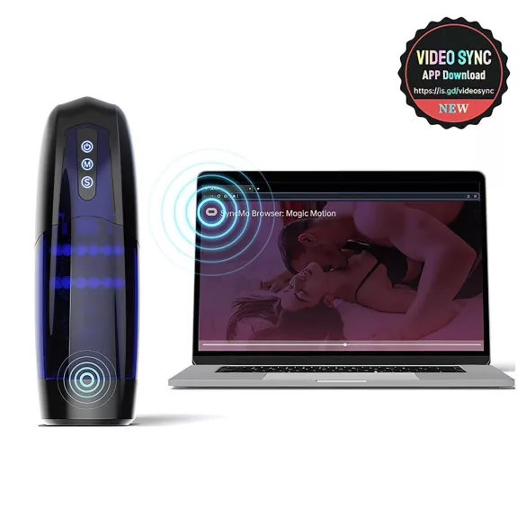 Magic Motion Xone - masturbator za moške, upravljan z aplikacijo (moder)