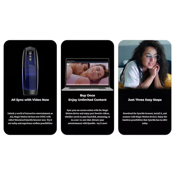 Magic Motion Xone - masturbator za moške, upravljan z aplikacijo (moder)