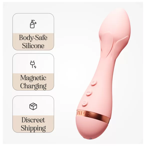 Vush Fleur - akumulatorski, vodoodporni masažni vibrator (roza)