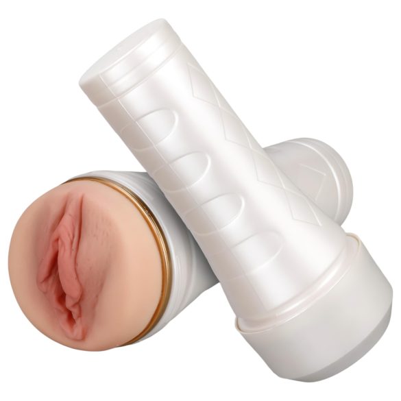 Tracy's Dog 3D Masturbator - realistična vagina v ohišju (bela-naravna)