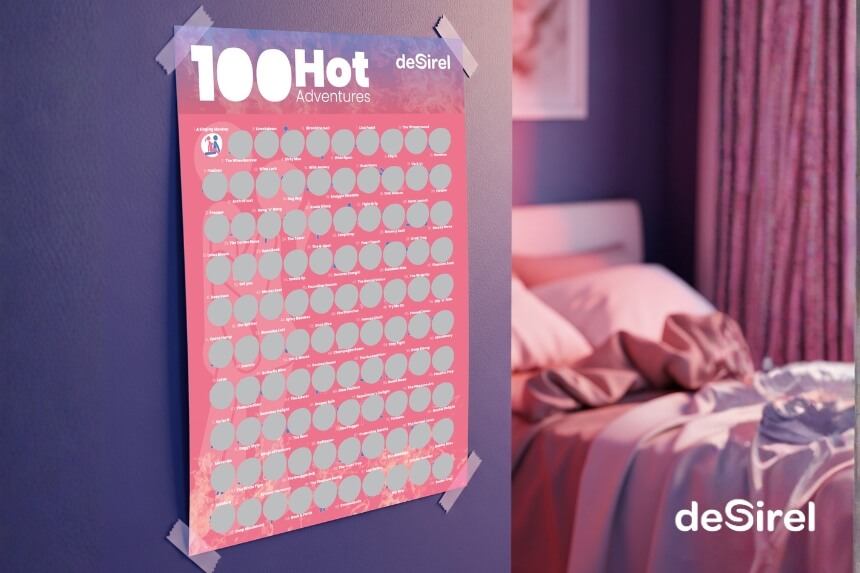 Desirel - 100 seksi poz kapljiv plakat | Desirel.si Sex Shop