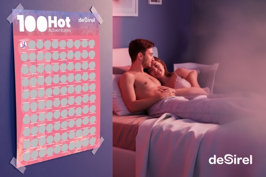 Desirel – 100 seksi položajev, plakat za praskanje, erotična igra za pare | Sexshop Desirel.si