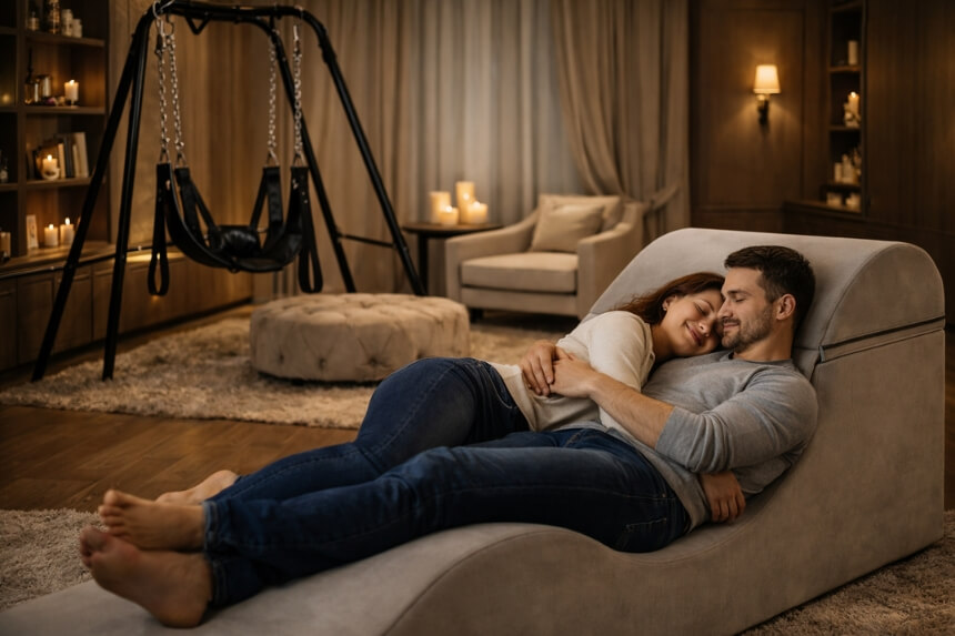 Igrarna soba za odrasle z erotičnim pohištvom in BDSM pripomočki – Desirel.si Sex Shop